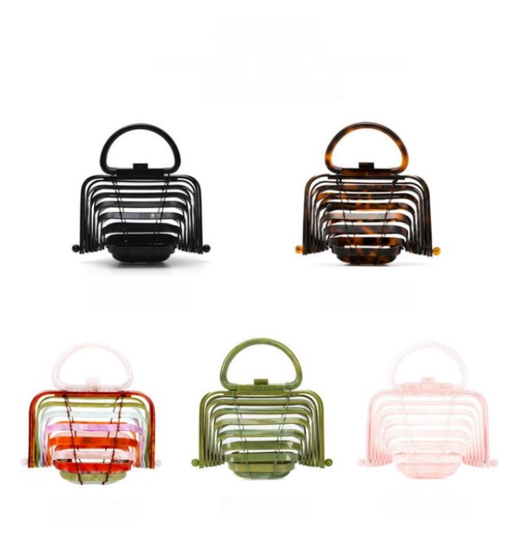 画像17: acrylic hand-knitted mini-mother bag Lilleth Mini Collapsible Acrylic Tote 折りたたみアクリルトートバック (17)