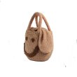 画像8: straw weird plush smile face portable bucket fur tote bag スマイル　ニコちゃんバケットトートかご籠バック (8)