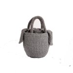 画像13: straw weird plush smile face portable bucket fur tote bag スマイル　ニコちゃんバケットトートかご籠バック (13)
