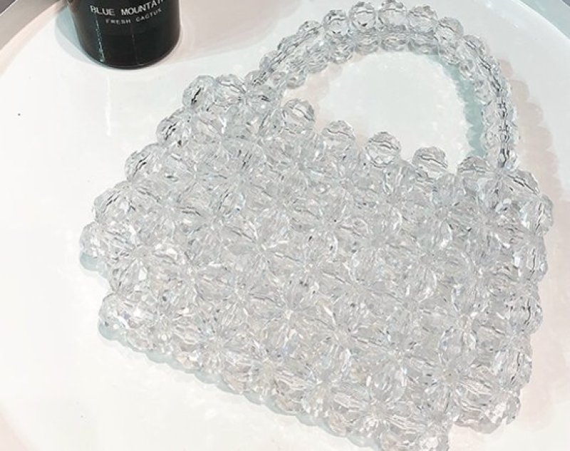 画像8:  samll  transparent crystal bag　　透明クリスタルスモールトーバック (8)