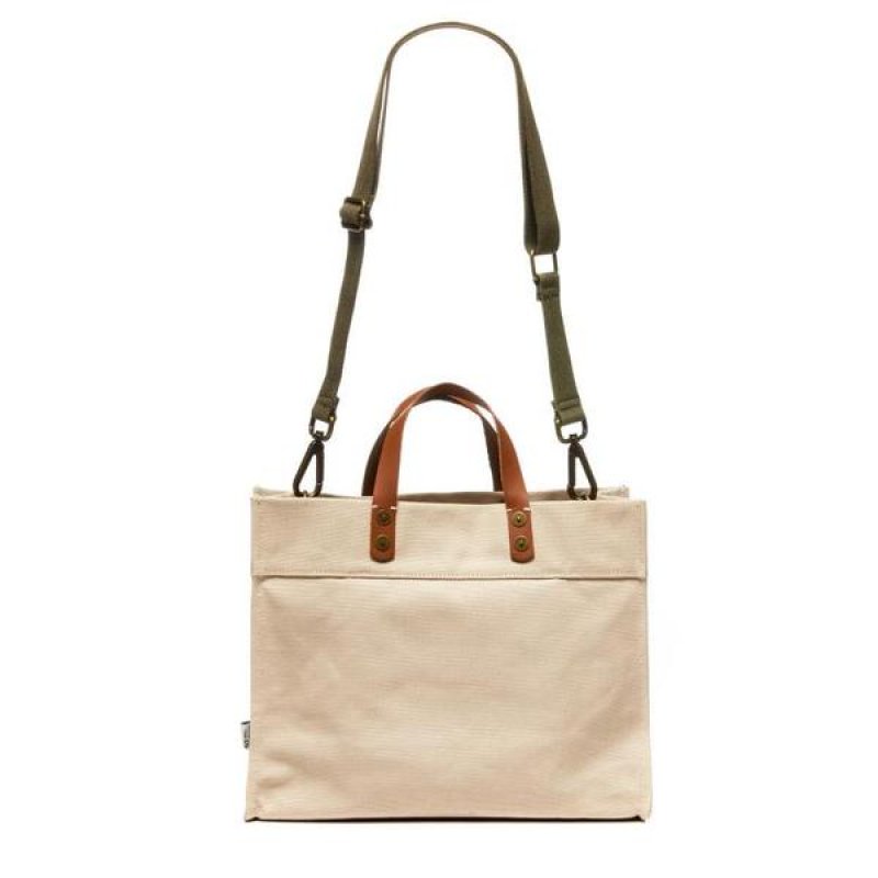 画像4: LOGO FIELD MESSENGER BAGキャンバストート&ショルダークロスボディストラップ付バック (4)