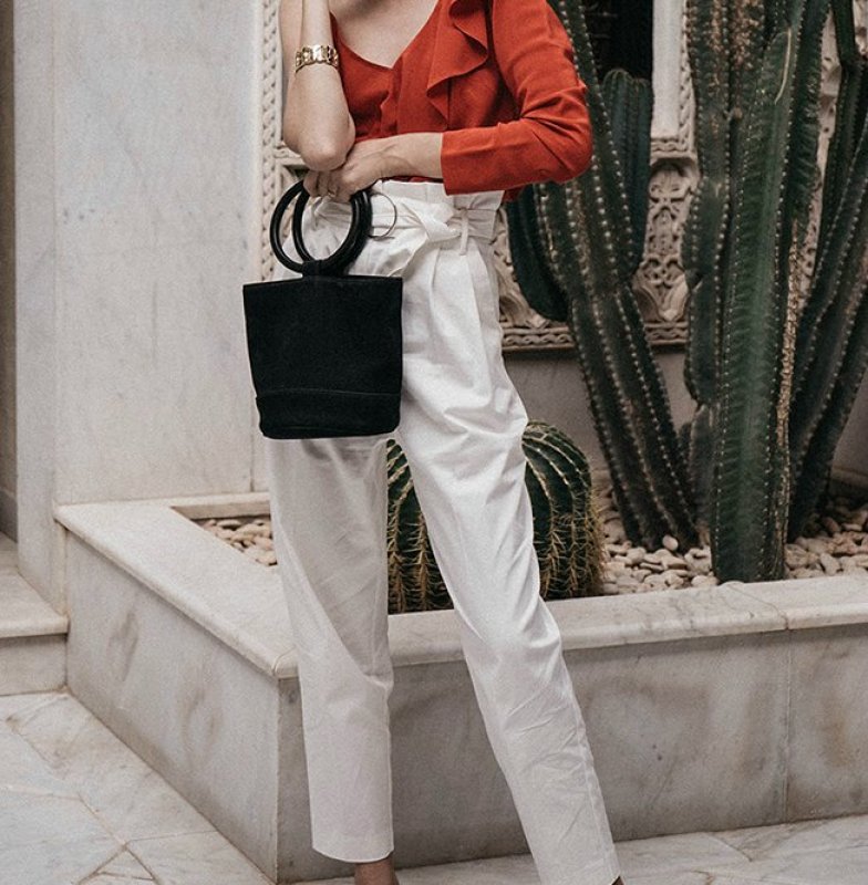 画像12: ring bucket bag リングハンドルバケットトートハンドバック (12)