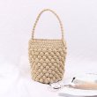 画像2: new bucket straw bag woven bag バケットトートバック　ハンドメイド (2)