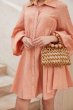 画像3:  handmade natural wooden beads clutch  tote bagハンドメイド天然木ビーズクラッチ　トートバッグ　 (3)