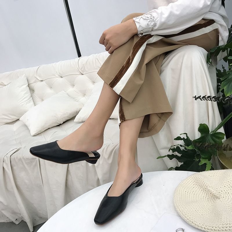 画像9: Women’s Flat Mule Sandals Pumps low-heeled half slippers フラットミュール　パンプス　サンダル (9)