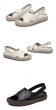 画像6: women's flat leather  bottom slip simple casual flat sandals slippersシンプルレザーサンダルスリッパサンダル  (6)