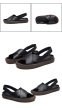画像7: women's flat leather  bottom slip simple casual flat sandals slippersシンプルレザーサンダルスリッパサンダル  (7)
