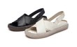 画像1: women's flat leather  bottom slip simple casual flat sandals slippersシンプルレザーサンダルスリッパサンダル  (1)