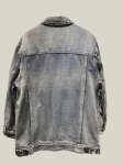 画像4: Womens  sweet lace stitching denim jacket Coat レースフリル付きオーバーサイズデニムジャケット　Gジャン (4)