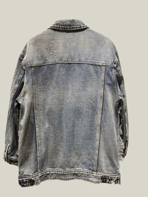 vintage レースフリルデニムジャケット 個性的 大きいサイズ フリルコア vintage レースフリルデニムジャケット 個性的 大きいサイズ