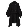 画像2: Womens  Lantern Sleeve Irregular Hem Cotton Trench Coats Windbreakers  jacket Coat イレギュラースタイルトレンチコート　ジャケット (2)