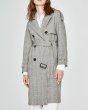 画像2: Womens new houndstooth high-density wind long  Trench Coats Windbreakers  jacket Coat チェック格子トレンチコート　ジャケッ (2)