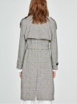画像5: Womens new houndstooth high-density wind long  Trench Coats Windbreakers  jacket Coat チェック格子トレンチコート　ジャケッ (5)