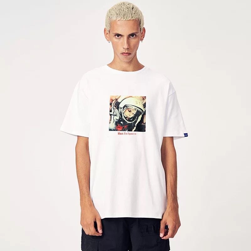 men's digital printing cotton short-sleeved T-shirt man fu