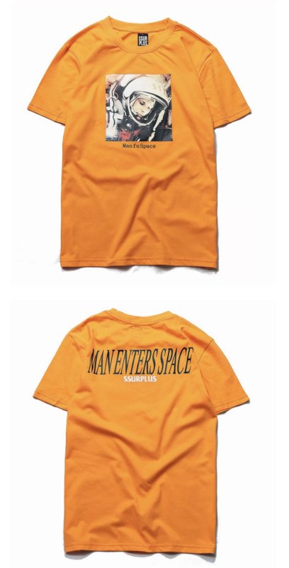 画像7:  men's  digital printing cotton short-sleeved T-shirt 　man fu space宇宙柄半袖男女兼用Ｔシャツ (7)