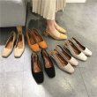 画像4: Women’s suede simple retro pumps sandals Mules スエードバックストラップパンプス　ミュール (4)