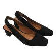 画像1: Women’s suede simple retro pumps sandals Mules スエードバックストラップパンプス　ミュール (1)