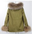 画像5: 4色 Real Raccoon fur Hoodie Military Coat Long  リアルファー付ミリタリーモッズコートロング (5)