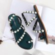 画像5: women's flat  pearls sandals  slippersパールサンダルスリッパサンダル (5)