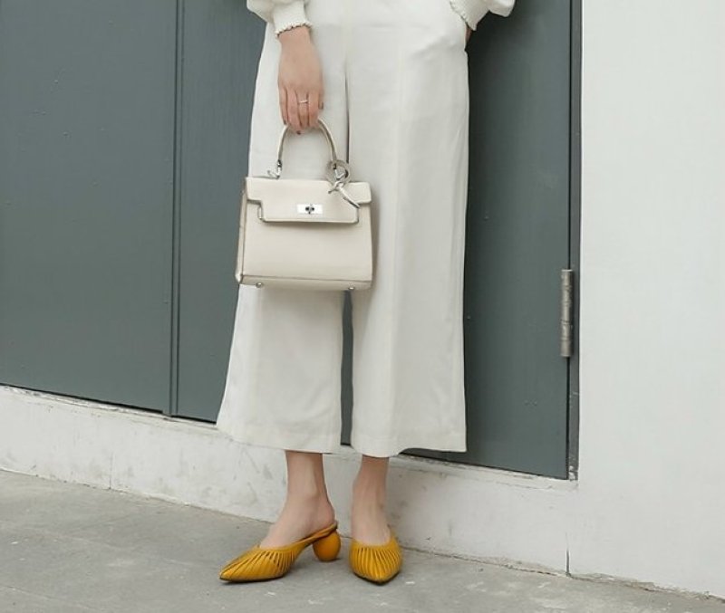 画像4: Women’s  pointed leather high-heeled shoes pumps sandals Mules本革サンダルパンプス ミュー (4)