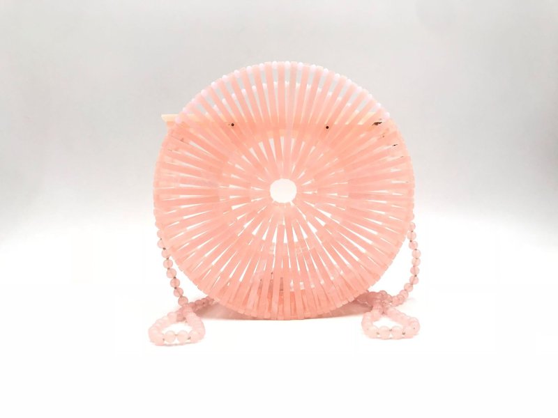 画像2: Acrylic Luna Crossbody - Mother of Pearlアクリルサイクルルナクロスボディパール ショルダストラップショルダートートバッグ　 (2)