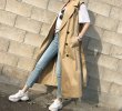 画像6: Womens windbreaker suit vest trench coat Windbreakers  jacket Coat ノースリーブベスタ型ロングトレンチコートジャケッ (6)