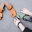 画像5: women's flat  pearl spin-to-shoulder half Sandals slippersパール付き本革レザーサンダルスリッパサンダル (5)