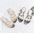 画像7: women's flat floral sandals  slippersフラワーモチーフ付サンダルスリッパサンダル (7)