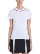 画像1: Women letters design white thin short sleeves inside T-shirt Logo T-shirtsナンバリングロゴTシャツ (1)