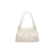 画像2:  shell transparent crystal bag retro hand-woven beaded  bag ビーズパールバッグミニトートクラッチバッグ　 (2)