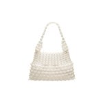画像2:  shell transparent crystal bag retro hand-woven beaded  bag ビーズパールバッグミニトートクラッチバッグ　 (2)