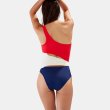 画像2: color matching tight belly swimsuit swimsuit one-piece 　カラーマッチングワンピーススウィムスーツ水着 (2)