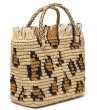 画像8:  leopard woven  Lafite crochet  bag レオパード籠　かごトートバック (8)