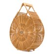 画像7:  bamboo basket woven retro small round bag　バンブー竹レトロラウンド籠　かごトートバック (7)