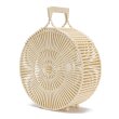 画像6:  bamboo basket woven retro small round bag　バンブー竹レトロラウンド籠　かごトートバック (6)