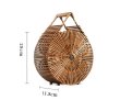画像10:  bamboo basket woven retro small round bag　バンブー竹レトロラウンド籠　かごトートバック (10)
