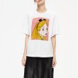 画像1: Alice print loose short-sleeved t-shirt　T-shirt 　アリスプリントラウンドネック半袖Tシャツ (1)