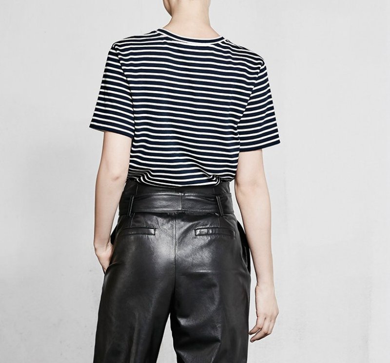 画像3: striped short-sleeved fun cartoon print round neck T-shirt 　キューピープリントボーダー　ストライプラウンドネック半袖Tシャツ (3)