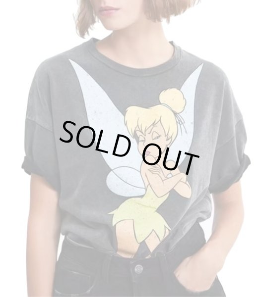 画像1: Peter Panel print short-sleeved round neck T-shirt ティンカーベルラウンドネック半袖Tシャツ (1)