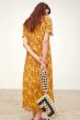 画像2: women'sMedium long chiffon flower print small pleated dress  膝下丈フローラルロングドレス　ワンピース (2)