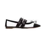 画像5: Women’s  transparent stitching flat leather ballet pumps 透明＆レザーフラットバレーシューズ　パンプス　 (5)