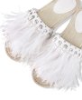 画像6: women's fairy ostrich hairy numb grass flat fisherman slippers sandals フェザー羽付エスパドリーユサンダルスリッパ (6)