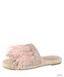 画像1: women's fairy ostrich hairy numb grass flat fisherman slippers sandals フェザー羽付エスパドリーユサンダルスリッパ (1)