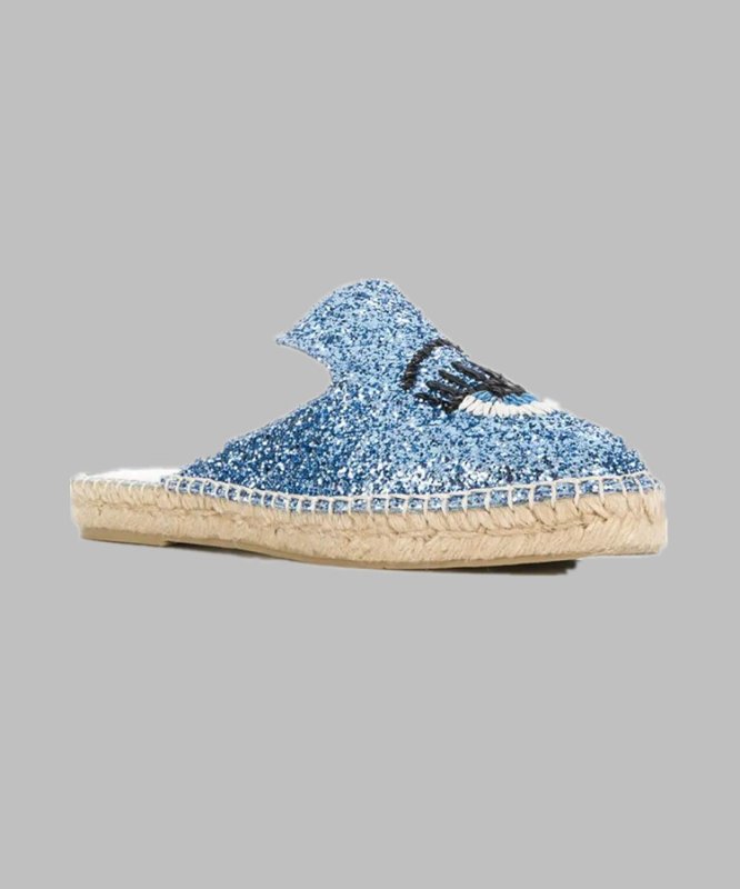 画像3: women's  big eyes eyelashes sequins baotou fisherman slippers フラットウインク＆スパンコールエスパドリーユサンダル　スリッパ (3)