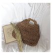 画像6:  woman simple large capacity portable hand-woven bag シンプルトート　セカンド籠　かごバック (6)