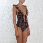 画像3: Women's Sexy Bikinis Beach Swimsuit Bikiniフリル付きワンピーススイムウエア水着ビキニモノキニワンピース (3)