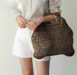 画像1:  woman simple large capacity portable hand-woven bag シンプルトート　セカンド籠　かごバック (1)
