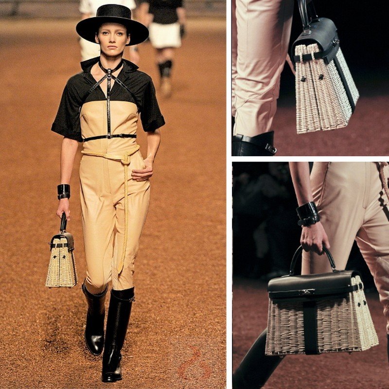 画像4: Woman Handmade rattan  straw handbag woven bag シンプルトート　セカンド籠　かごバック (4)