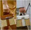 画像3:  woman Handmade rattan  straw handbag woven bag シンプルトート　セカンド籠　かごバック (3)