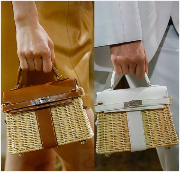 画像3: Woman Handmade rattan  straw handbag woven bag シンプルトート　セカンド籠　かごバック (3)